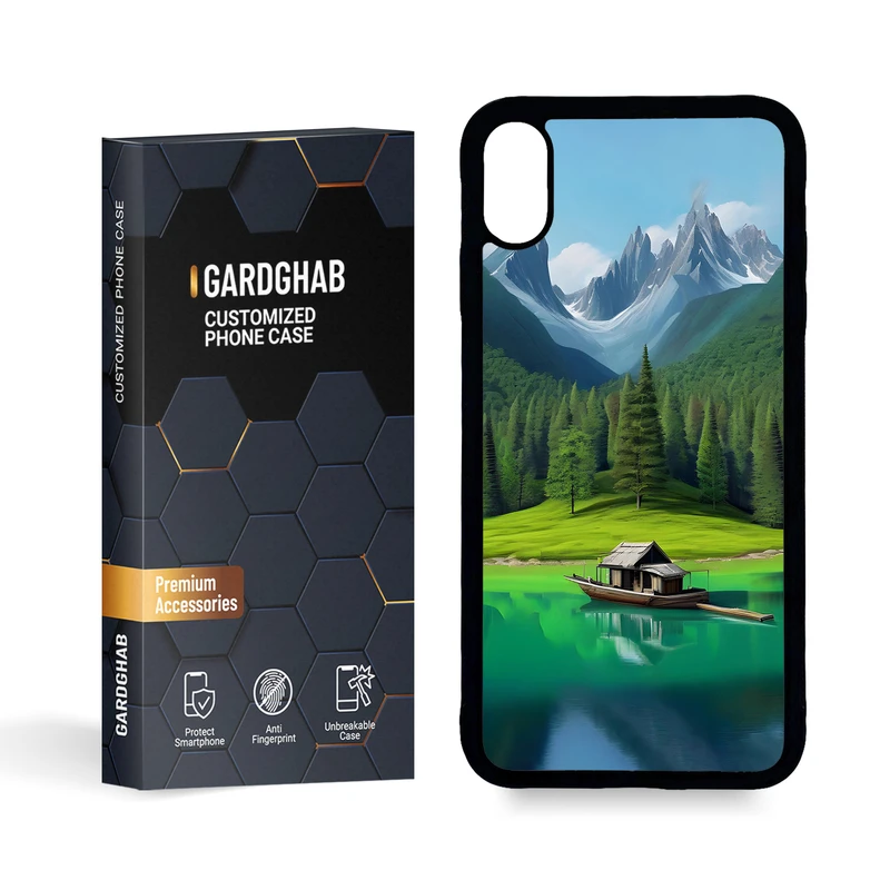 کاور گارد قاب مدل پشت گلس هنری مناسب برای گوشی موبایل اپل iPhone Xs MAX