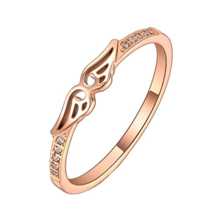  انگشتر طلا 18 عیار زنانه قیراط طرح بال کد GH3210