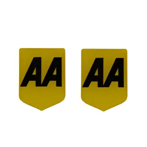 برچسب ژله ای خودرو مدل پلاک طرح AA کد yell بسته دو عددی