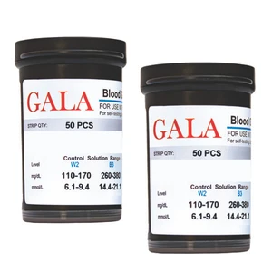نوار تست قند خون گالا مدل ok-2aj دو بسته 50 عددی