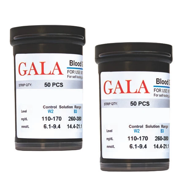 نوار تست قند خون گالا مدل OK-2AJ دو بسته 50 عددی