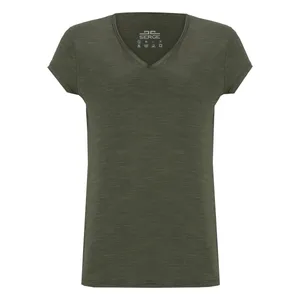 تی شرت آستین کوتاه زنانه سرژه مدل 203390 یقه هفت رنگ سبز