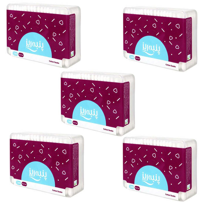 گوش پاک کن پنبه ریز کد 200 مجموعه 5 عددی گوش پاک کن پنبه ریز کد 200 مجموعه 5 عددی