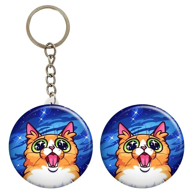 پیکسل گالری باجو طرح حیوان گربه ملوس کد cat 75 به همراه جاکلیدی