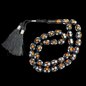 تسبیح مدل یسر نقره کوب کد 4550