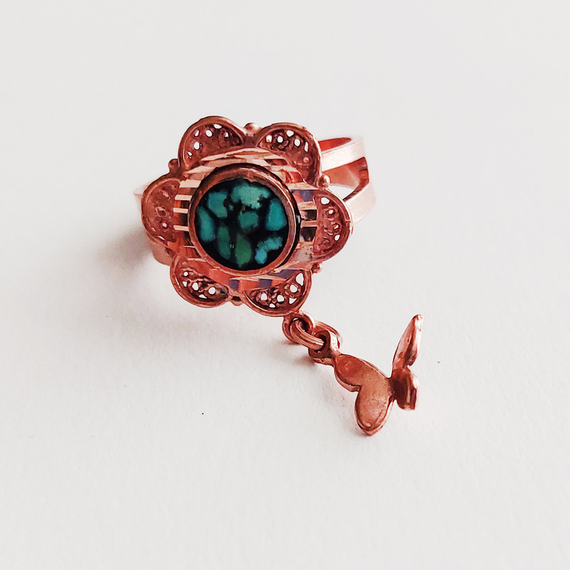 نیم ست دخترانه مدل مس گل شش پر فیروزه کد 001