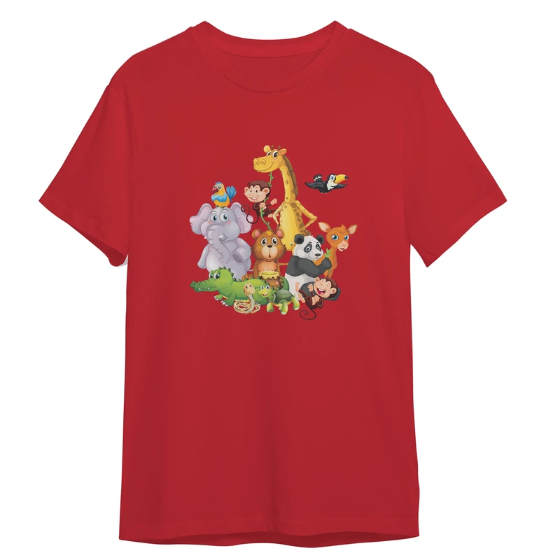 تی شرت آستین کوتاه بچگانه مدل حیوانات کد 0172