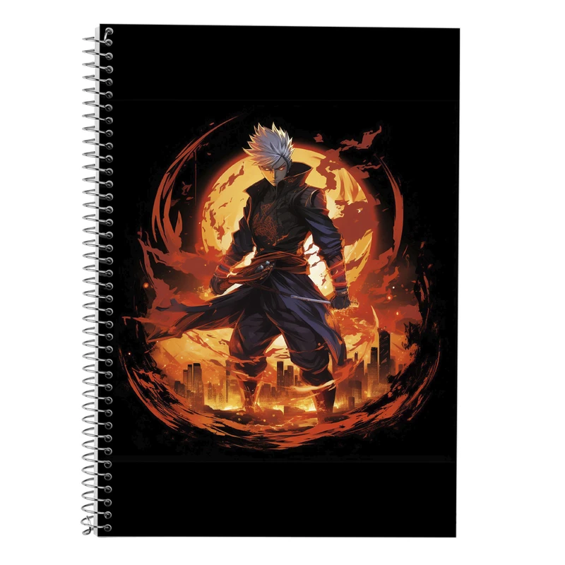 دفتر زبان 50 برگ مدوپد مدل سه خط طرح Naroto کد DF11327