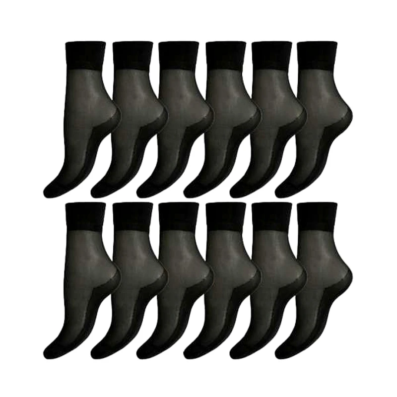 جوراب ساق کوتاه زنانه بهپوش مدل شیشه ای کفه دار 1.20 بسته 12 عددی