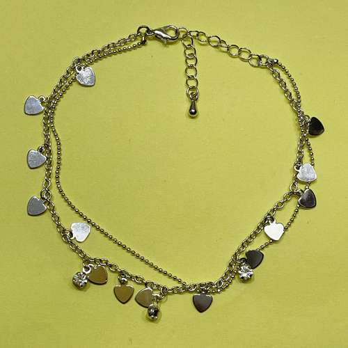 پابند زنانه اکسسورایز مدل PA001 دو رج مدل قلبی