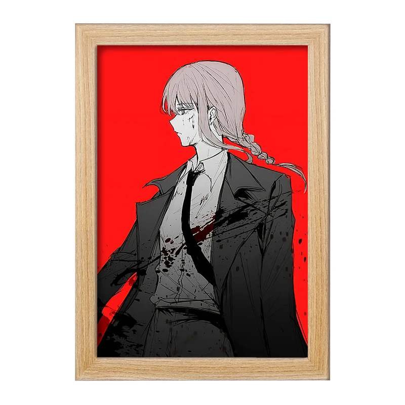 تابلو خندالو مدل ماکیما انیمه مرد اره ای Chainsaw Man  کد 17991