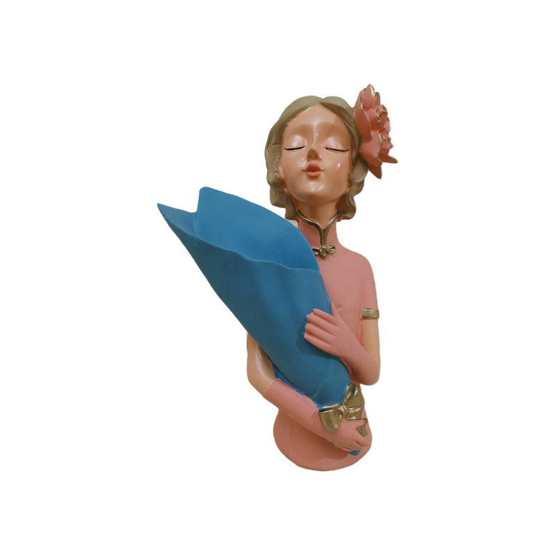 مجسمه مدل دختر گلدان به دست