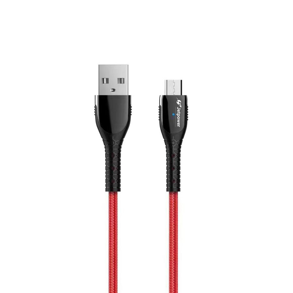کابل تبدیل USB به microUSB جت پاور مدل Ceramic illuminated JP-006m طول 1 متر