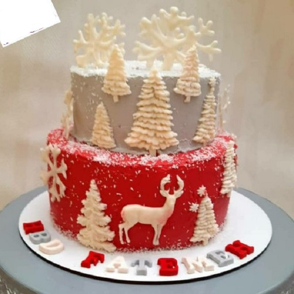 قالب شکلات مدل مالد فوندانت طرح مولد گوزن زمستانی کد M12