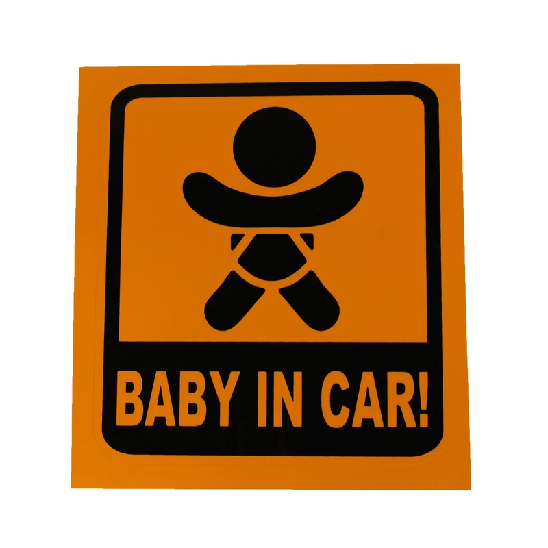 برچسب بدنه خودرو مدل گلاسه طرح baby in car بیبی کد 01