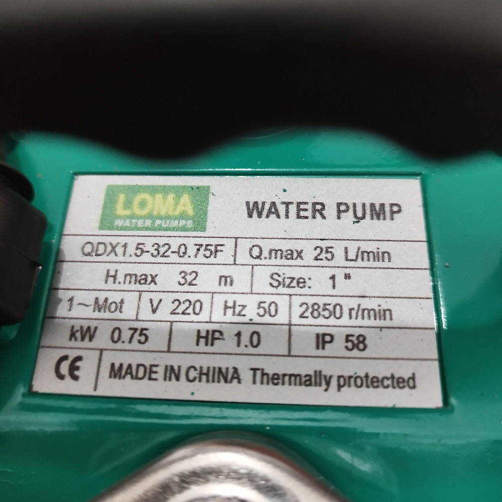 پمپ کف کش لوما مدل QDX1.5 32 0.75F1 پمپ کف کش لوما مدل QDX1.5 32 0.75F1
