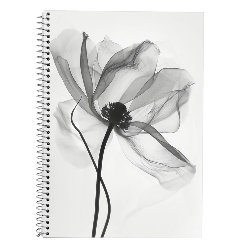 دفتر زبان 50 برگ مدوپد مدل سه خط طرح گل کد DF13931