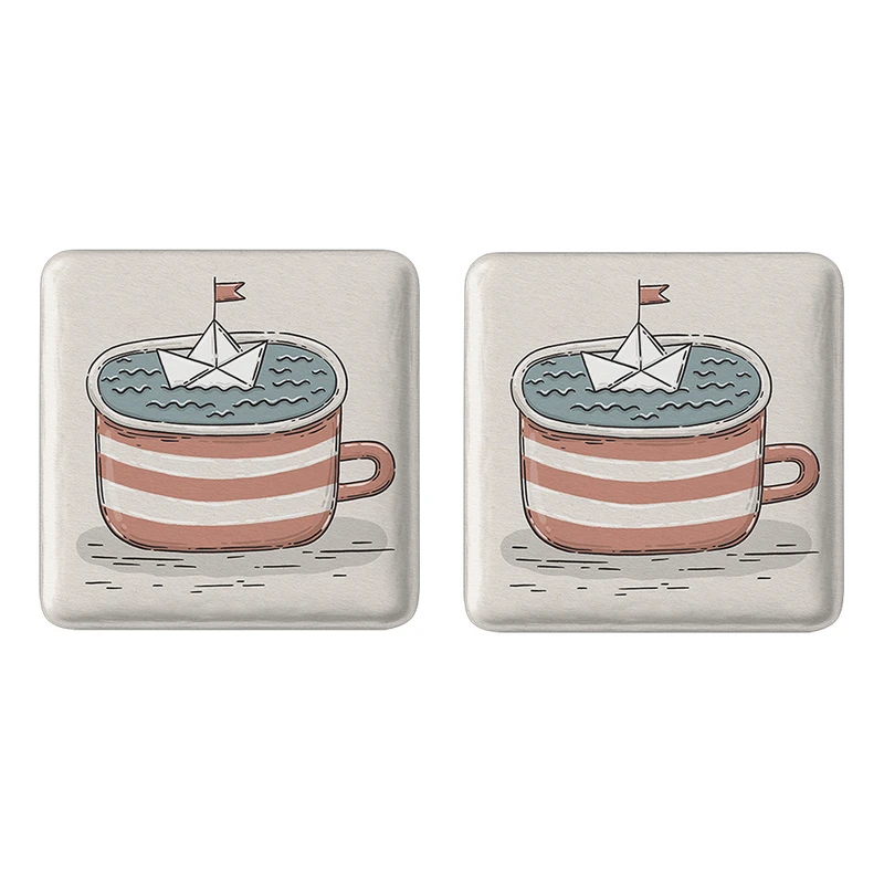 مگنت خندالو مدل یک فنجان دریا کد 54055405 مجموعه 2 عددی