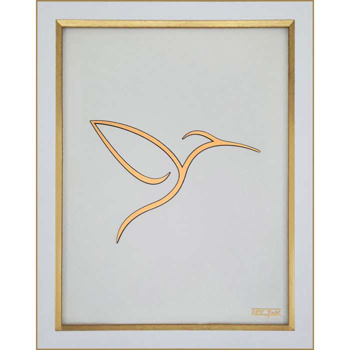 تابلو طلاکوب زرین هنر ایران مدل پرنده مدرن