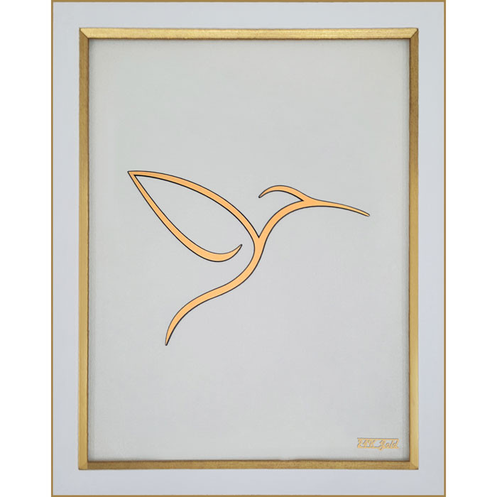 تابلو طلاکوب زرین هنر ایران مدل پرنده مدرن