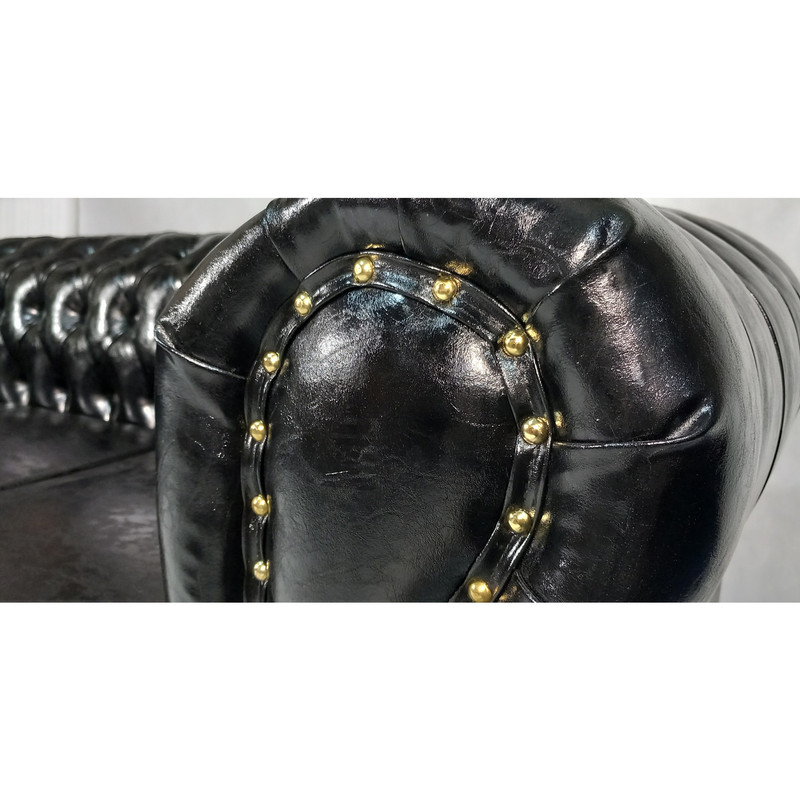 مبل انتظار دو نفره هلکو مدل چستر گلمیخ پایه طلایی