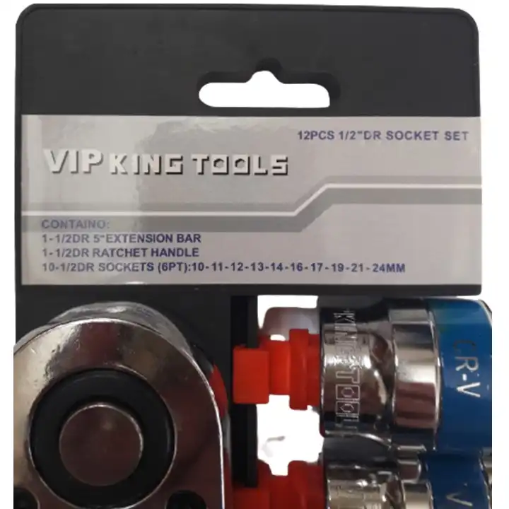 مجموعه 12 عددی سری بکس و آچار بکس کینگ‌تولز مدل 1/2