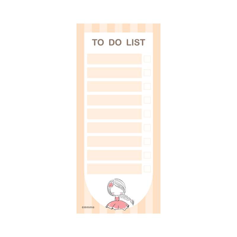  کاغذ یادداشت کاما طرح to do list مدل دختر بسته 30 عددی
