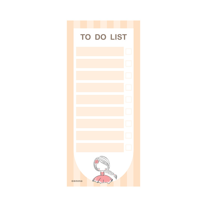 کاغذ یادداشت کاما طرح to do list مدل دختر بسته 60 عددی
