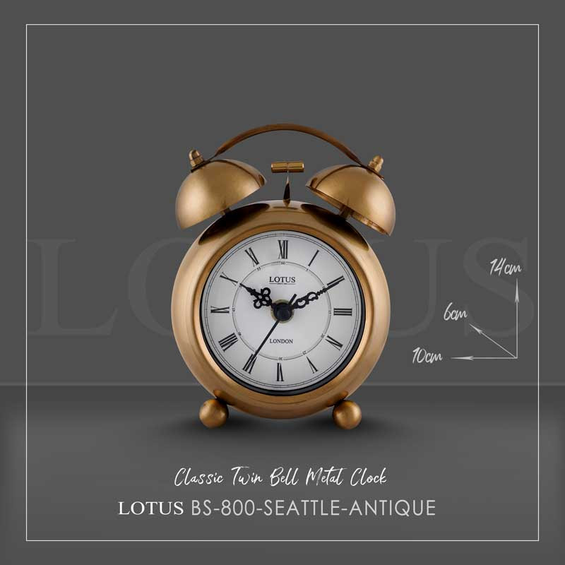 ساعت رومیزی لوتوس مدل SEATTLE BS-800  ANTIQUE