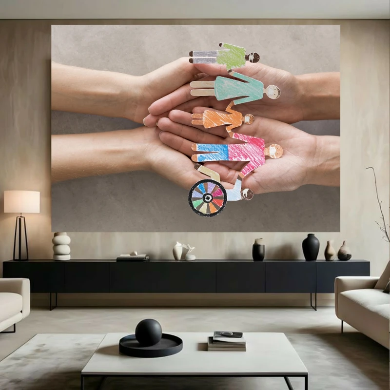 پوستر طرح حمایت اجتماعی مدل وحدت انسانی کد BK24217