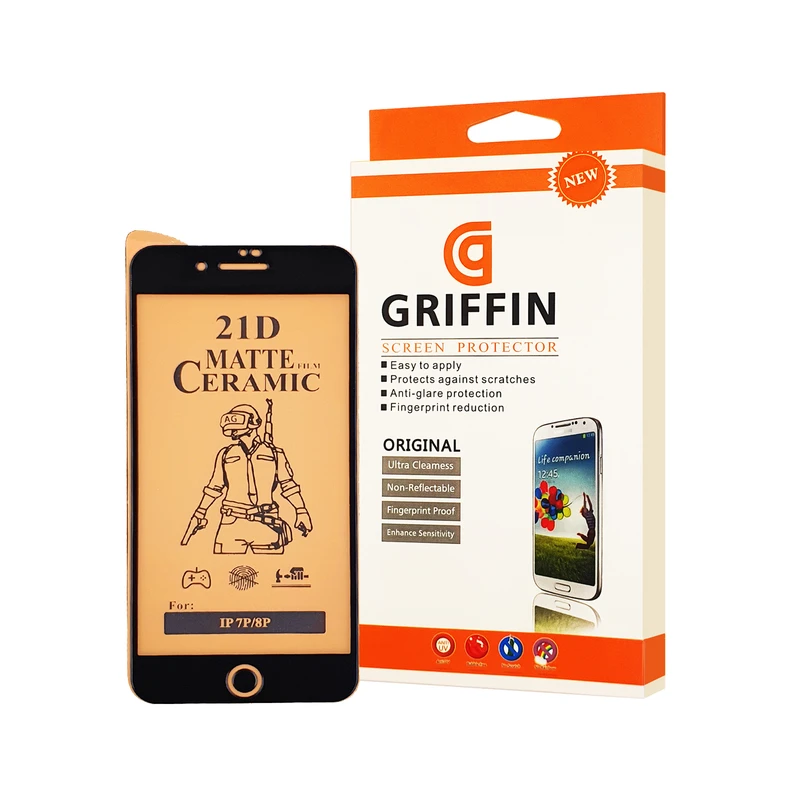 محافظ صفحه نمایش سرامیکی مات گریفین مدل FLCRM GN st مناسب برای گوشی موبایل اپل iPhone 8 Plus