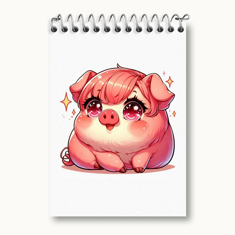 دفتر یادداشت 50 برگ خندالو مدل خوک کیوت کد N1129