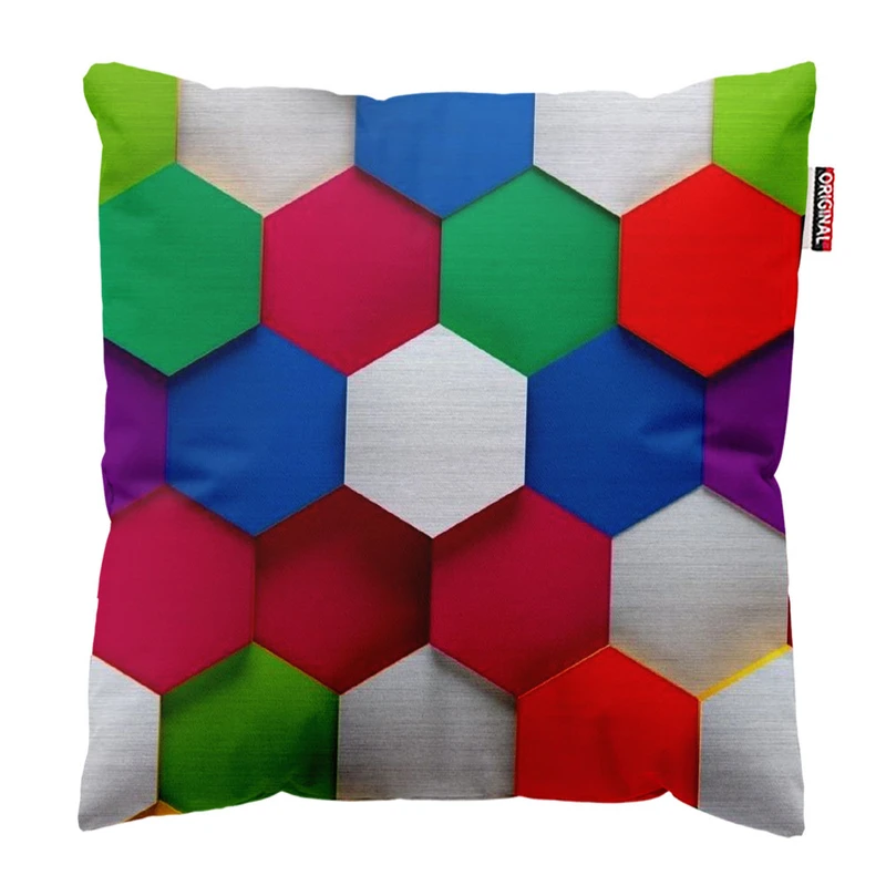   کوسن پاد آفرین طرح هندسی مدرن رنگی کد 3138 سایز 30*30 سانتی متر