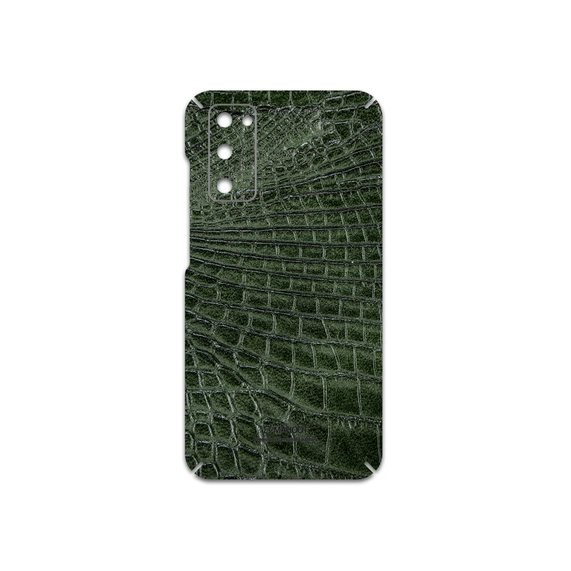 برچسب پوششی ماهوت مدل Green-Crocodile-Leather مناسب برای گوشی موبایل سامسونگ Galaxy S20 FE