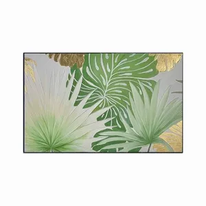 تابلو نقاشی رنگ روغن طرح برگ انجیری مدل t31