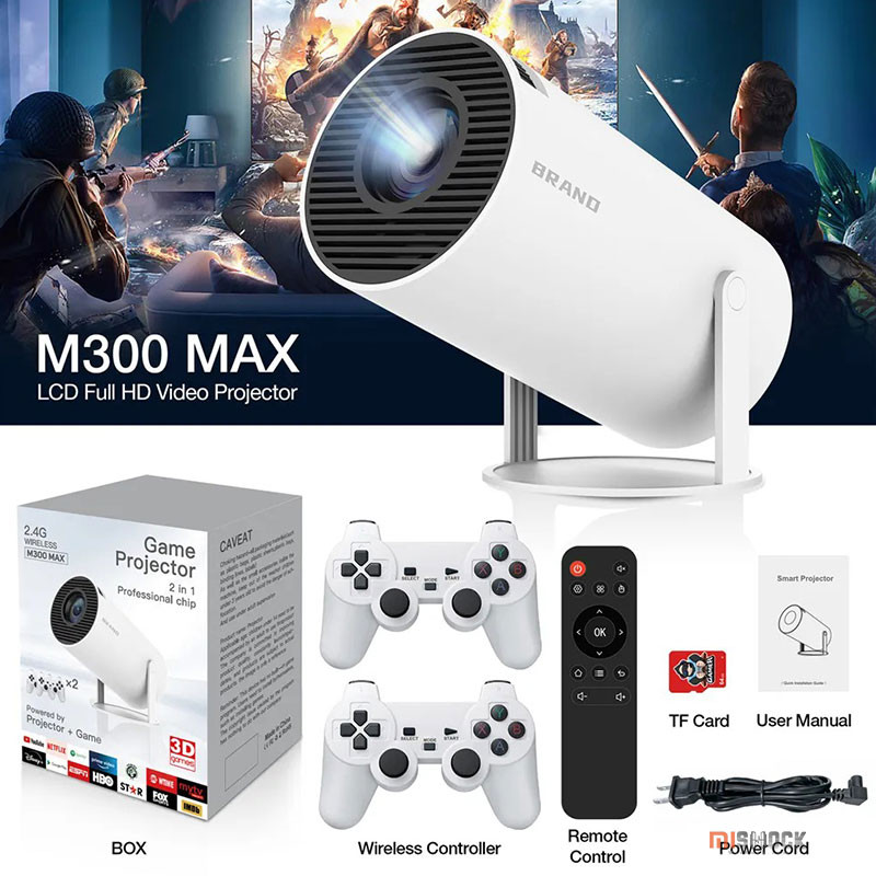 ویدئو پروژکتور قابل مدل M300 MAX PROJECTOR GAME 2in1