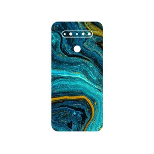 MAHOOT Turquoise marblewith golden streaks Cover Sticker for LG K51s