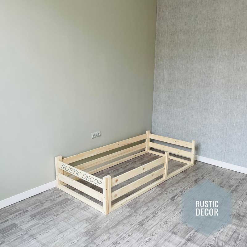 تخت خواب یک نفره روستیک دکور مدل Hj200 سایز 90x190 سانتی متر