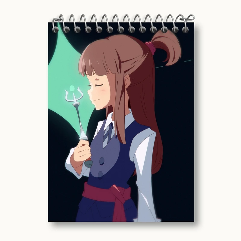 دفتر یادداشت 50 برگ خندالو مدل اکو انیمه جادوگران کوچک Little Witch Academia کد 22861
