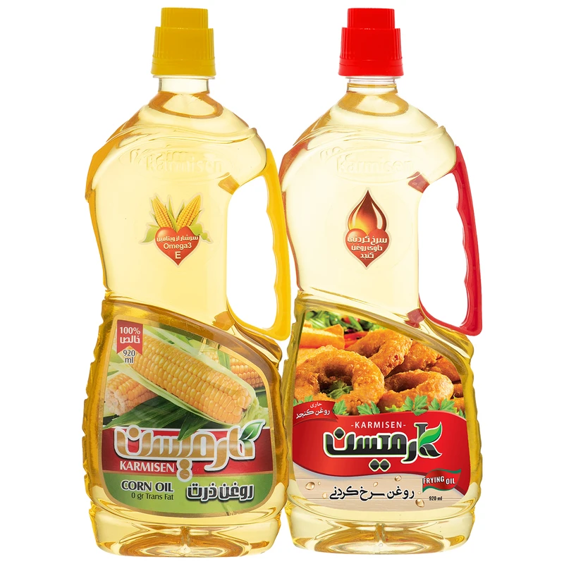 روغن سرخ کردنی پایه کنجد و روغن ذرت کارمیسن _ 920میلی لیتر بسته 2 عددی