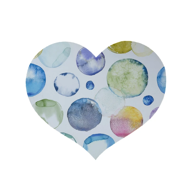 پادری مدل قلب طرح حباب کد 5269 سایز 90x90 سانتی متر