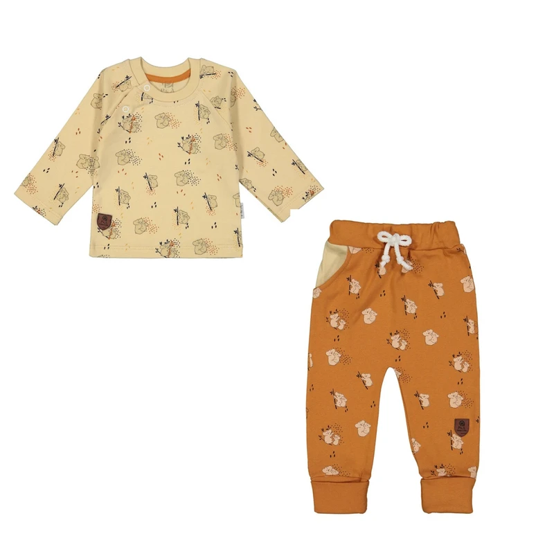 ست بلوز آستین بلند و شلوار راحتی نوزادی پی اند ای مدل 180500