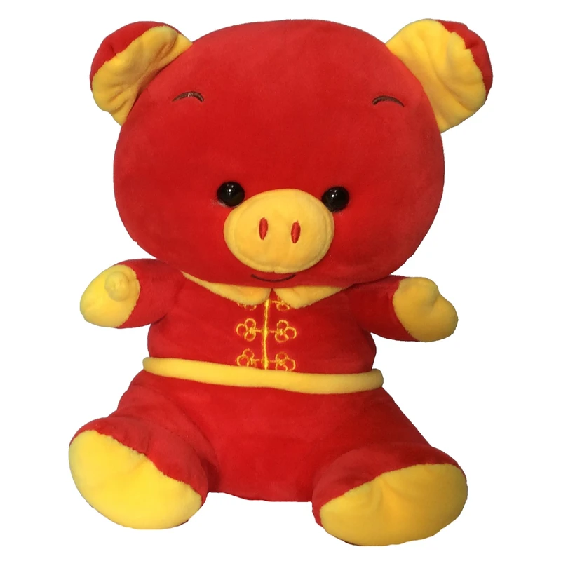 عروسک طرح خوک مدل Chinese Doziac Pig کد SZ5/367 ارتفاع 25 سانتیمتر