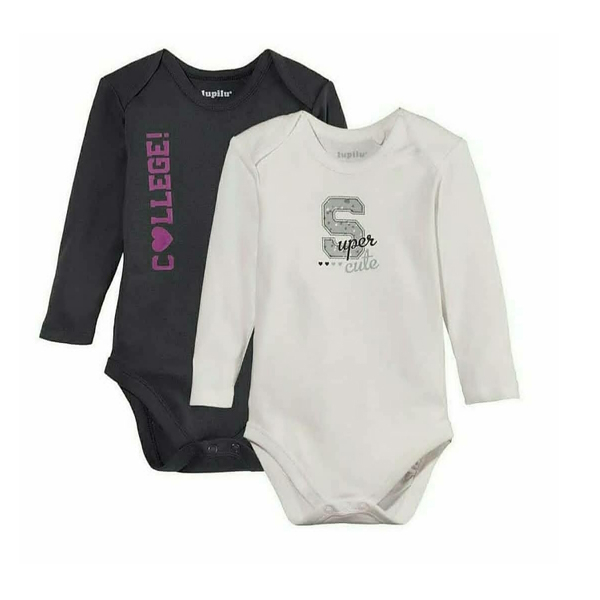 بادی آستین بلند نوزادی لوپیلو مدل BKC18 مجموعه 2 عددی