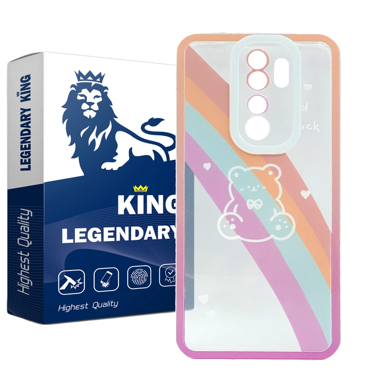  کاور لاین کینگ مدل خرس رنگی مناسب برای گوشی موبایل  شیائومی Redmi Note 8 Pro