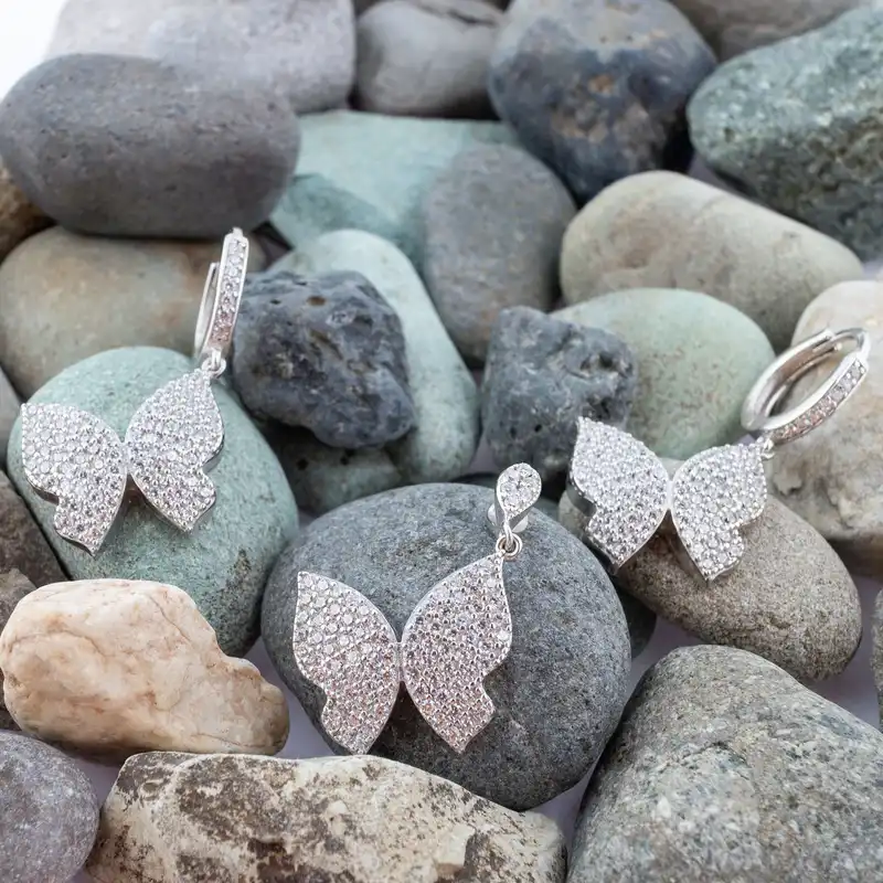 نیم ست نقره زنانه مدل AMT_N104