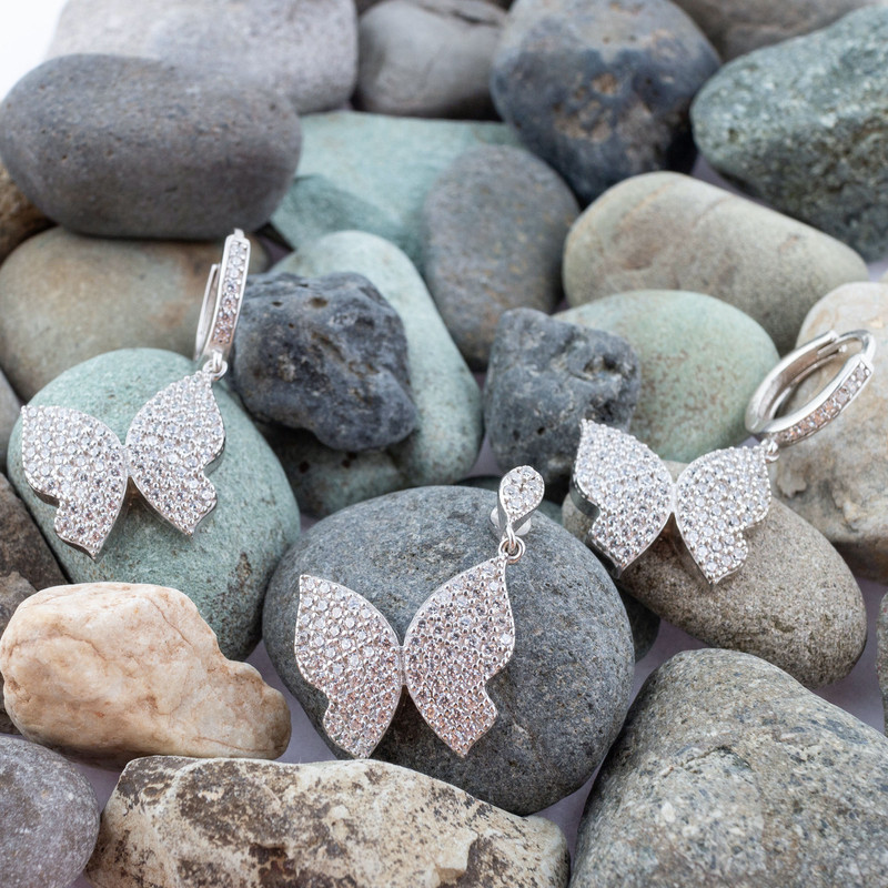 نیم ست نقره زنانه مدل AMT_N104 نیم ست نقره زنانه مدل AMT_N104