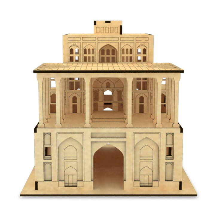 ساختنی مدل ماکت چوبی عمارت عالی قاپو نقش جهان اصفهان کد M100