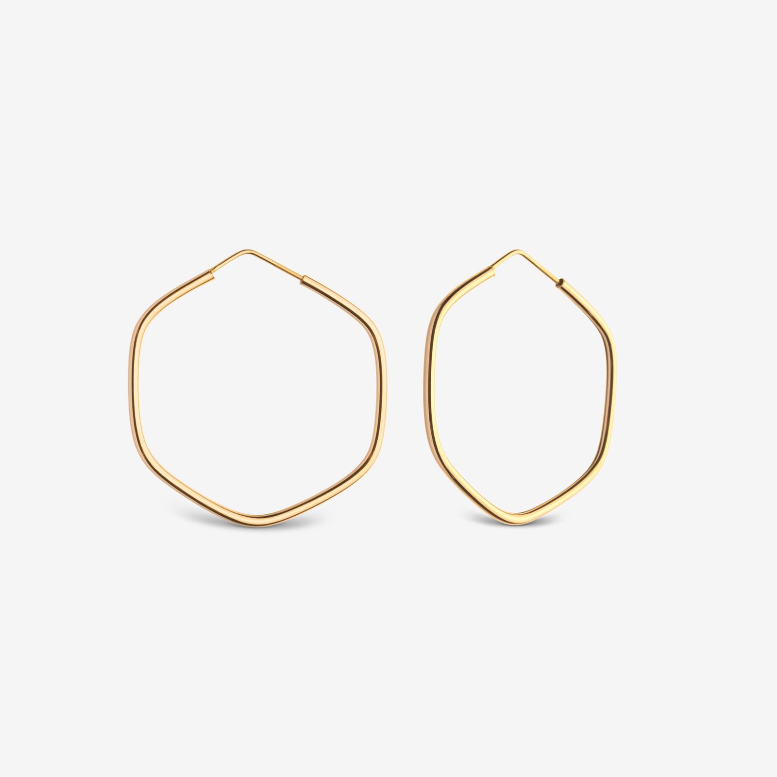 گوشواره حلقه‌ای طلا 18 عیار زنانه گلدم مدل 2E245008 -  - 1