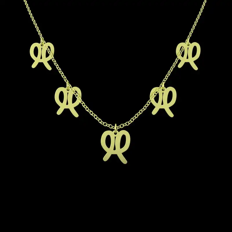 گردنبند طلا 18 عیار زنانه مدوپد مدل هندسی کد RNA16165